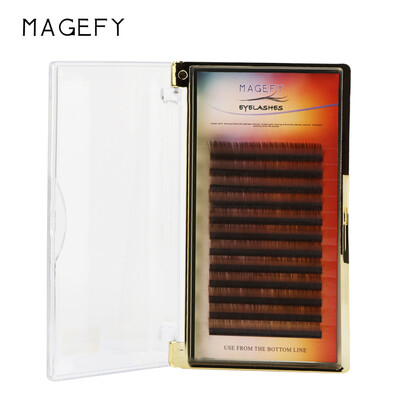 

Gobestart Individual False Eye Lashes Wave Mink 007 C Black Silk Eyelashes Extension B