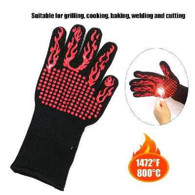 

Kitchen Gloves BBQ Heated Heat-resistant Multi-purpose Cooking Gloves Suitable for Grilling Cooking Baking Welding&Cutting