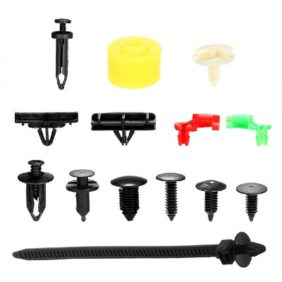 

170Pcs Car Retainer Clips Plastic Fasteners Kit & Plastic Cable Ties Auto Fastener Clips Car Push Pin Rivet Trim Clips Fit for GM