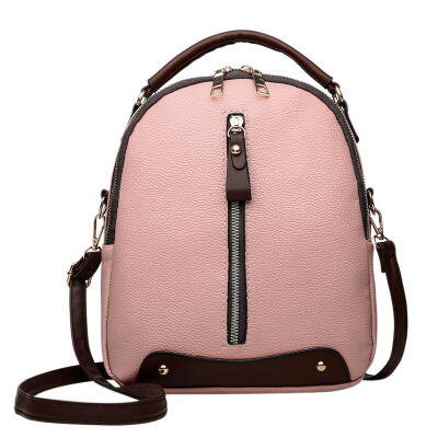 

PU Leather Women Messenger Handbag Mini Casual Zipper Shoulder Backpacks