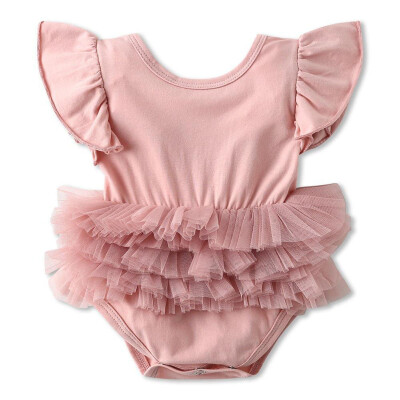 

Newborn Baby Girl Infant Romper Jumpsuit Bodysuit Tutu Dress Clothes Outfits