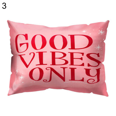 

Unique Letters Print Pillow Case Cushion Cover Sofa Bed Car Cafe Office Decor