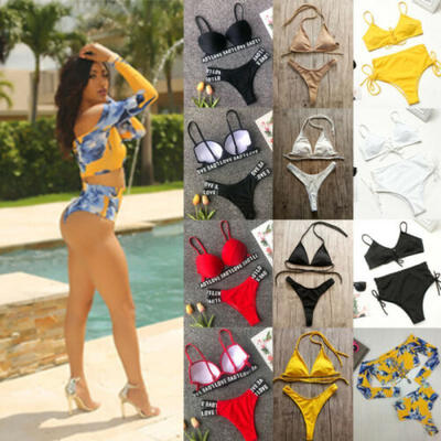 

UK Women Sexy Bandage Bikini Push Up Padded Monokini Swimwear Swimsuit Bathing