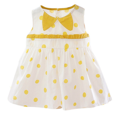 

0-3T Casual Summer Baby Girl Dress Cotton Print Floral Bow Infant Girl Dresses Toddler Baby Girl Clothes