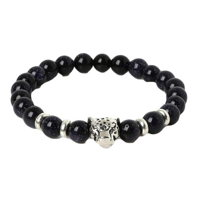 

Beaded Yogo Stretch Bracelet 1 PC Men Lapis Lazuli Silver Natural Chakra Bracelets