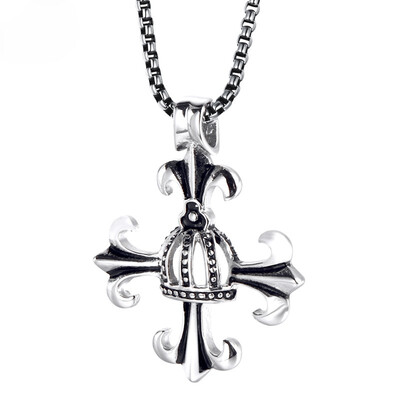 

Stainless Steel Cross Necklace For Men Woman Punk Cute Vintage Rock Hiphop LP00106