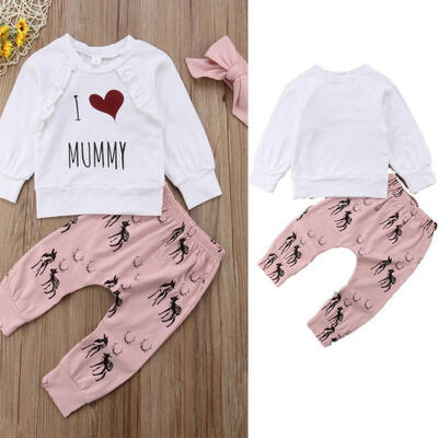 

Trendy Fashion Toddler Baby Kids Girl Outfits Headband T-shirt Top Animal Print Trousers Clothes Set