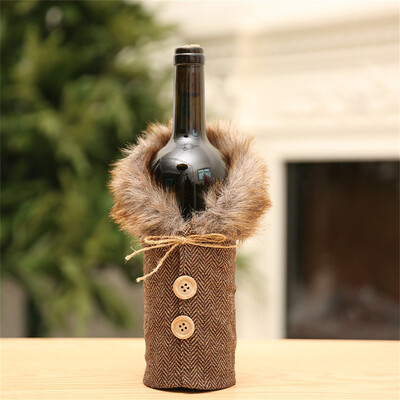 

Siaonvr Merry Christmas Santa Wine Bottle Bag Cover Xmas Festival Party Table Decor Gift