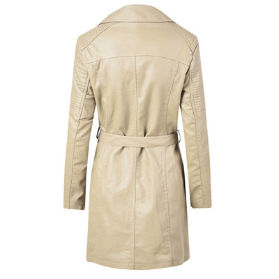 

Toponeto Women Casual Winter Slim Zipper Long Sleeve Long Bandage Jacket Warm Coat