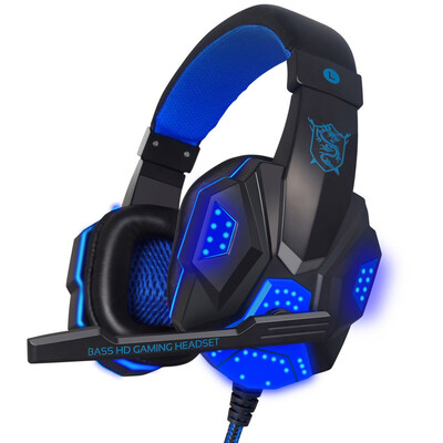 

Toponeto Surround Stereo Gaming Headset Headband Headphone USB 35mm Mic LED for PC BU