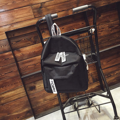 

Canvas Backpack Casual School Bag Letter Pattern Shoulders Bag For Students