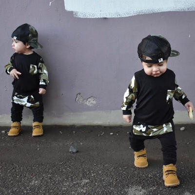 

Toddler Baby Kids camouflage Long Sleeve Tops Pants Leggings Outfits Clothes Set