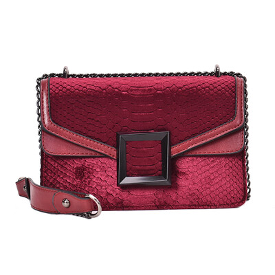 

Crossbody Bags For Women 2019 Luxury Handbags Women Bags Fashion Brand Snake Print Gold Velvet Shoulder Messenger Handbags