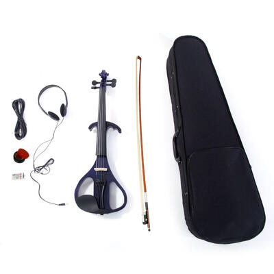 

Ktaxon 44" LJ1 Crystal Purple ElectricSilent Violin Case Rosin Head Set Bow Connecting Line