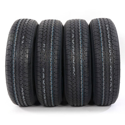 

Ktaxon 4-Pack New ST20575-15 STR II 8 Ply D Load Radial Trailer Tires 2057515