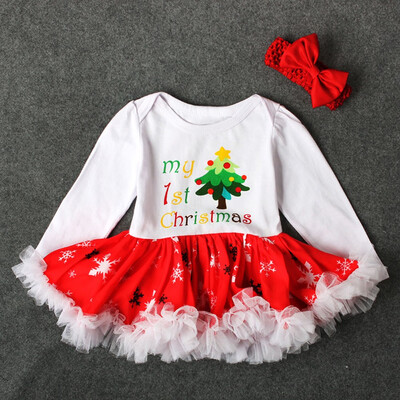 

Toddler Newborn Baby Girls Letter Princess Tutu Dress Christmas Tree Outfits Set
