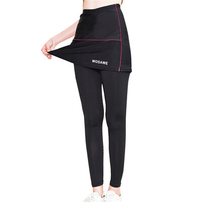 

WOSAWE Women Breathable Skirt Padded 1pc Cycling Pants Trousers MTB Road Bicycle