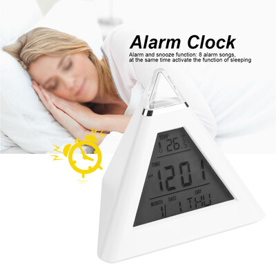 

LED ClockLED Color Changing Digital LCD Alarm Clock Thermometer Night Light Desktop Table ClocksTable Clock