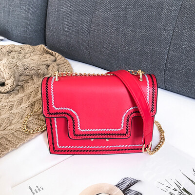 

Tailored Women Embroidery Thread Chain Small Square Shoulder Bag Wild Little Fairy Bag