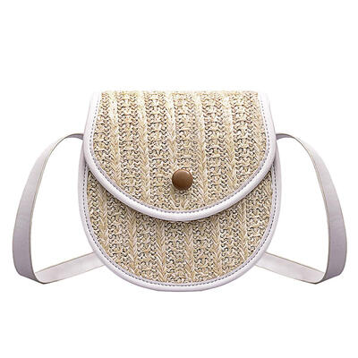 

Small Straw Woven Shoulder Messenger Handbags Women Leather Crossbody Bags