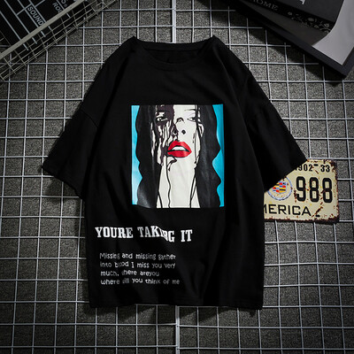 

Toponeto Mens New Summer Printed Fashion Personality Printed Casual Short T-shirt Tops