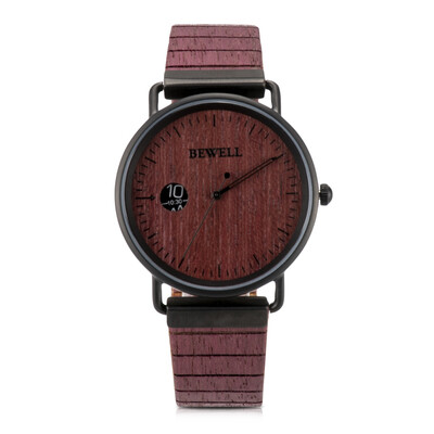 

BEWELL ZS - W002S Male Quartz Watch Fashion Wooden Strap