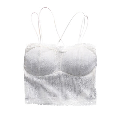 

gkfnmt Crop Top Women Halter Women Camisole Summer Sleeveless Lace Cotton Off Shoulder Slim Solid Color Sexy Strap top Tube