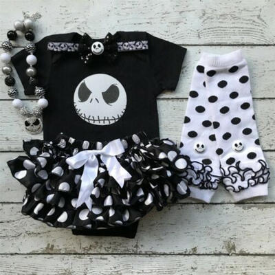 

UK Newborn Baby Girl Halloween 3PCS Outfits Clothes Romper Bodysuit Shorts Pants