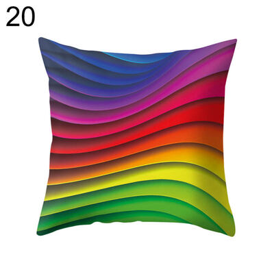 

Multicolor Rhombus Throw Pillow Protector Case Cushion Cover Bedding Articles