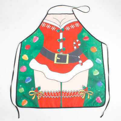 

Women Sexy Apron Cartoon Funny Christmas Aprons Holiday Party Decorations DIY