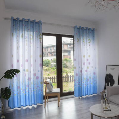

Toponeto Leaves Sheer Curtain Tulle Window Treatment Voile Drape Valance 1 Panel Fabric