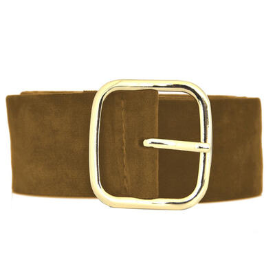 

Retro Suede Wide Waist Belt Large Square Buckle Strap Clothes Decor Waistband