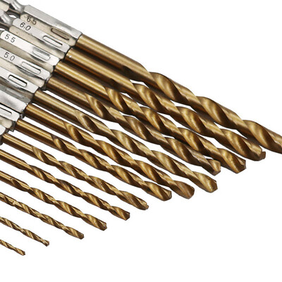 

Siaonvr High Speed Steel Titanium Coated Hex Shank Screwdriver Twist Drill Bit