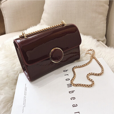 

Spring&summer small bag female 2019 new wave Korean version of the wild slung shoulder shoulder chain fashion bright solid color small square bag