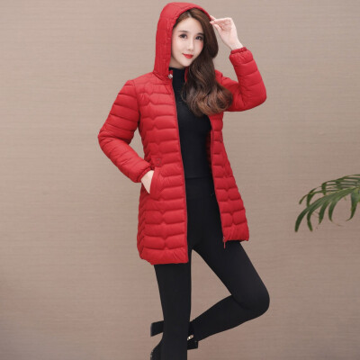 

Tailored Fashion Women Outerwear Long Sleeve Zipper Tops Hooded Button Cotton-padded Coat