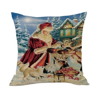 

Tailored Merry Christmas Cushion Cover Square Pillow Case Home Decor