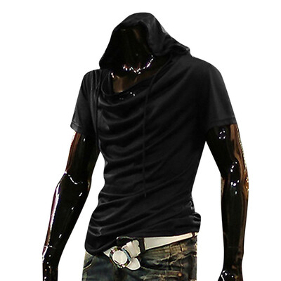 

Toponeto Stylish Personality Tops Tees Short Sleeve Man Hooded Casual T-shirt Blouse