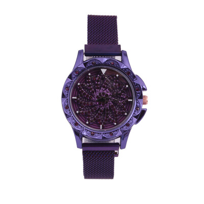 

Magnet buckle Milan belt ladies to run watch top spiral to attract stone fashion womens watch