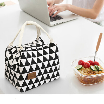 

Siaonvr For Women Kids Men Insulated Canvas Box Tote Bag Thermal Cooler Food Lunch Bags