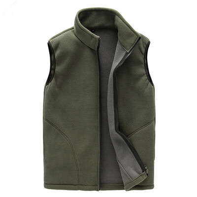 

Men Winter Sleeveless Zipper Fleece Lined Jacket Vest Coat Warm Waistcoat