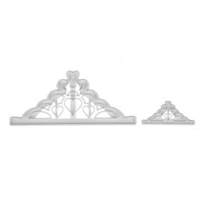 

2pcs Triangle Crown Plastic Fondant Cutter Cake Mold Decorating Tools