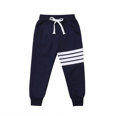 

KIDS BABY BOY GIRL STRIPE BOTTOMS CASUAL JOGGERS JOGGING SPORTS PANTS TROUSERS