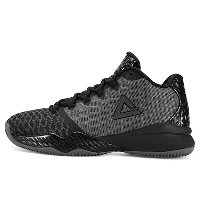 

PEAK mens shoes new outfield basketball shoes non-slip wear-resistant competition boots sports shoes DA830321 black dark gray 39 yards