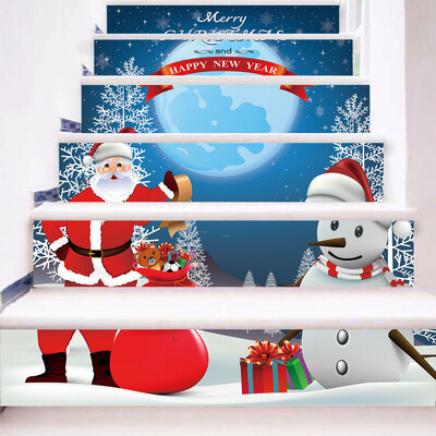

〖Follure〗Christmas 3D Simulation stair stickers Waterproof Wall Stickers DIY Home Decor