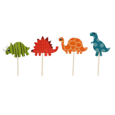 

24pcs Dinosaur Cake Dessert Inserted Card Prod for Birthday Childrens Day