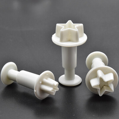 

3 Piece Plastic Geometric Shape Fondant Mold Cake Biscuit Mold Surface Decoration Spring Embossing Mold