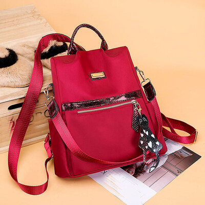 

Tailored Womens Fashion Backpack Waterproof Nylon Bag Anti-Theft Shoulder Bag Leisure