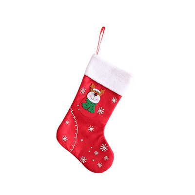 

Gobestart Christmas Stockings Santa Claus Sock Gift Candy Bag Snowman Deer Tree Ornament