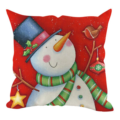 

Siaonvr Christmas Pillow Cover Pillowcases Decorative Sofa Cushion Cover Home Decoration