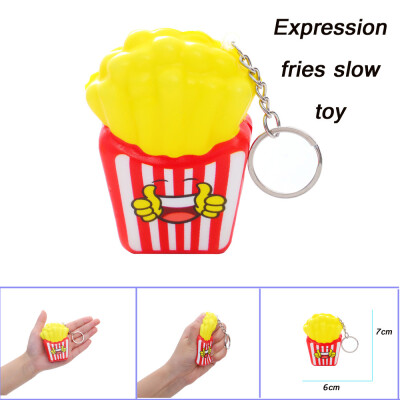 

Gotoamei Cute Expression Fries Decor Slow Rising Kid Squeeze Relieve Anxiet Gift Toys